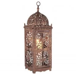 Butlers Lanterne FINCA - Métal - Marron - Hauteur : 53 cm -Pas Cher Décoration Magasin 1000339207 220311 040 DETAILS P000000001000339207