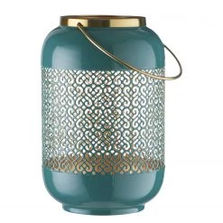 Butlers Lanterne EMILIE I - Fer - Bleu pétrole