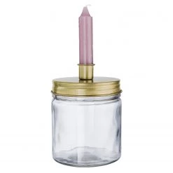 Butlers Bougeoir CANDLE JAR - Verre - Fer-blanc - Doré -Pas Cher Décoration Magasin 1000339239 220311 030 DETAILS P000000001000339239