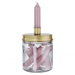 Butlers Bougeoir CANDLE JAR - Verre - Fer-blanc - Doré -Pas Cher Décoration Magasin 1000339239 220311 040 DETAILS P000000001000339239