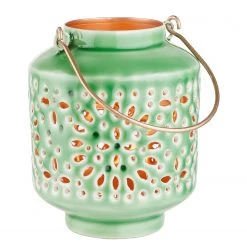 Butlers Lanterne BLUE MAROCCO I - Fer - Vert pastel