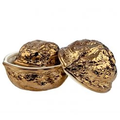 Butlers Boîte WALNUT - Céramique - Doré -Pas Cher Décoration Magasin 1000339343 220307 040 DETAILS P000000001000339343