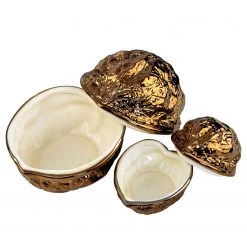 Butlers Boîte WALNUT - Céramique - Doré -Pas Cher Décoration Magasin 1000339343 220307 050 DETAILS P000000001000339343