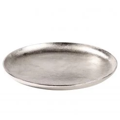 Butlers Assiette décorative BANQUET III - Aluminium - Argenté - Diamètre : 34 cm
