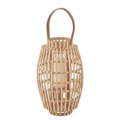 Butlers Lanterne BAMBOO NIGHTS I - Bambou / Verre - Beige - Hauteur : 50 cm -Pas Cher Décoration Magasin 1000339476 220311 030 DETAILS P000000001000339476