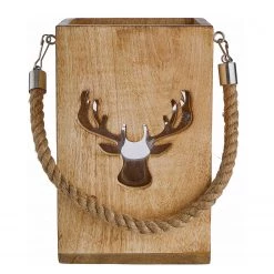 Butlers Lanterne FOREST HIRSCH - Manguier - Naturel -Pas Cher Décoration Magasin 1000339481 220311 040 DETAILS P000000001000339481