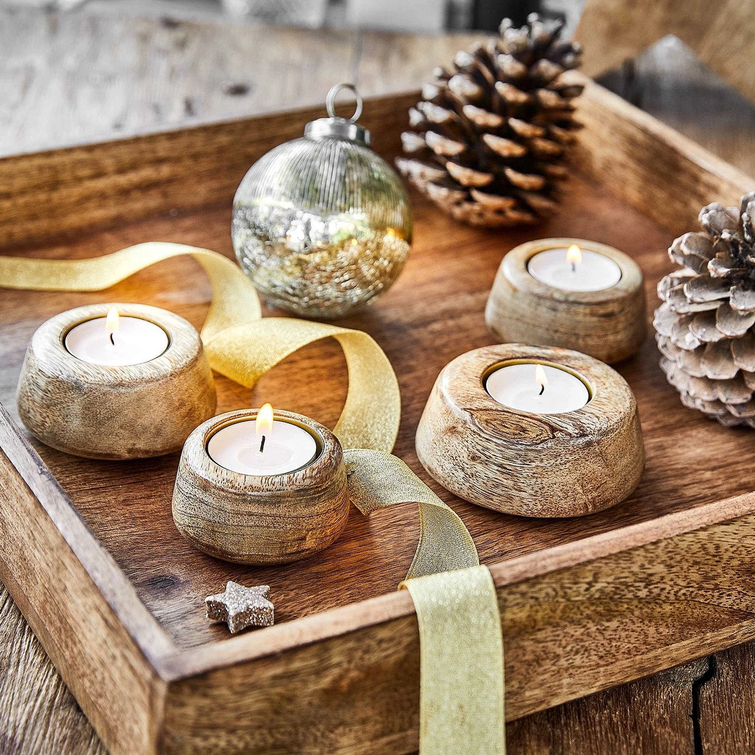 Butlers Bougeoirs FOREST (4 éléments) - Manguier / Marron 2 Butlers Bougeoirs FOREST (4 éléments) - Manguier / Marron – Image 2