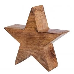 Butlers Étoile décorative FOREST - Manguier - Marron - Hauteur : 23 cm