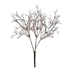 Butlers Branche de baies WINTERGREEN - Fer / Polyester PVC - Marron / Blanc