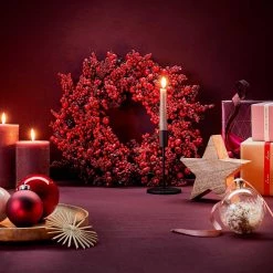 Butlers Couronne baies WINTERGREEN - Fer / Polyester PVC - Rouge -Pas Cher Décoration Magasin 1000339891 220310 021 MOOD DETAILS P000000001000339891 mood