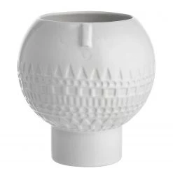 Butlers Pot de fleur avec visage ARTIST - Terracotta / Blanc