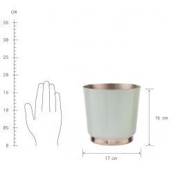 Butlers Cache-pot EMILIE - Fer - Menthe / Doré -Pas Cher Décoration Magasin 1000341468 220317 040 DETAILS P000000001000341468