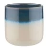 Butlers Pot de fleur HORIZON - Grès - Blanc / Bleu