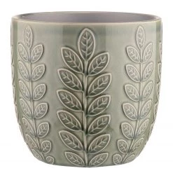 Butlers Pot de fleur LEAVES II - Grès - Diamètre : 18 cm