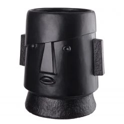 Butlers Pot de fleur Île de Pâques MOAI - Magnésie - Noir