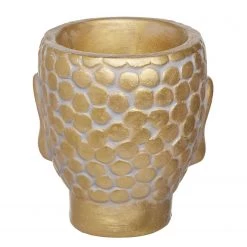 Butlers Mini-Pot de fleur BUDDHA - Béton - Doré -Pas Cher Décoration Magasin 1000341556 220317 060 DETAILS P000000001000341556