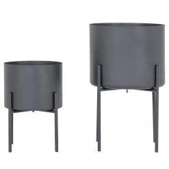 Loftscape Pots de fleur Roncon - Acier - Gris