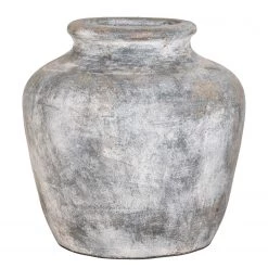 Loftscape Vase Sadah - Terre cuite - Gris clair vieilli