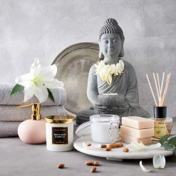 Butlers Bougeoir BUDDHA - Kaolinite / Poudre de pierre - Gris - Hauteur : 46 cm -Pas Cher Décoration Magasin 1000343957 220406 021 MOOD DETAILS P000000001000343957 mood