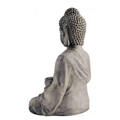 Butlers Bougeoir BUDDHA - Kaolinite / Poudre de pierre - Gris - Hauteur : 46 cm -Pas Cher Décoration Magasin 1000343957 220406 050 DETAILS P000000001000343957