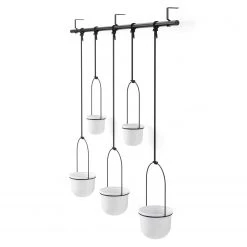 Umbra Porte-plantes Triflora (5 pots) - Acier / Polyester - Blanc