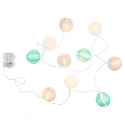 Butlers Guirlande lumineuse OPEN AIR - Nylon - 10 ampoules - Vert