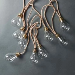 Butlers Guirlande lumineuse BULB LIGHTS I - Verre transparent / Jute - 10 ampoules - Marron -Pas Cher Décoration Magasin 1000360412 220630 022 MOOD DETAILS P000000001000360412 mood