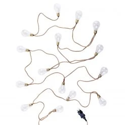 Butlers Guirlande lumineuse BULB LIGHTS I - Verre transparent / Jute - 10 ampoules - Marron -Pas Cher Décoration Magasin 1000360412 220630 040 DETAILS P000000001000360412