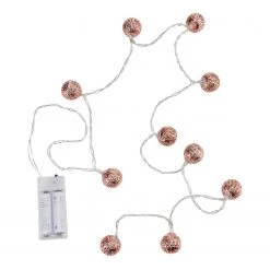 Butlers Guirlande lumineuse ORIENTAL LIGHTS - Fer / Polyester PVC - 10 ampoules - Marron -Pas Cher Décoration Magasin 1000360426 220630 030 DETAILS P000000001000360426