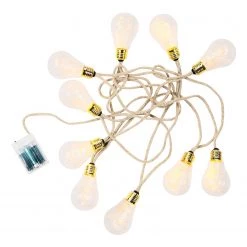 Butlers Guirlande lumineuse BULB LIGHTS IV - Verre transparent / Jute - 10 ampoules