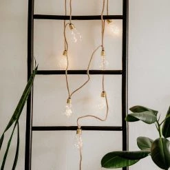 Butlers Guirlande lumineuse BULB LIGHTS IV - Verre transparent / Jute - 10 ampoules -Pas Cher Décoration Magasin 1000360443 220630 022 MOOD DETAILS P000000001000360443 mood