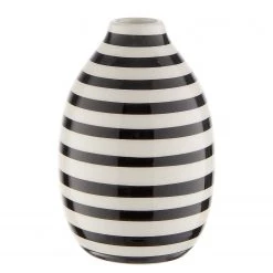 Butlers Vase CARO - Faïence - Noir / Blanc