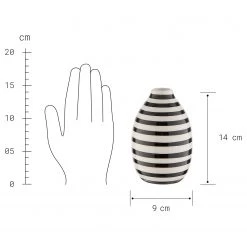 Butlers Vase CARO - Faïence - Noir / Blanc -Pas Cher Décoration Magasin 1000364951 220802 500 SKETCH DETAILS P000000001000364951 sketch