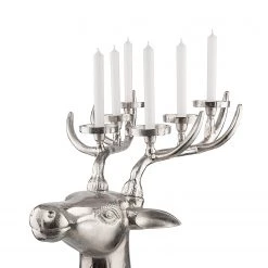 Butlers Bougeoir FOREST KING - Aluminium - Argenté -Pas Cher Décoration Magasin 1000364957 220802 090 DETAILS P000000001000364957