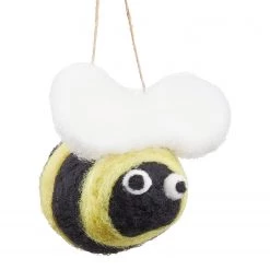 Butlers Objet déco BEE - Feutre de laine - Jaune