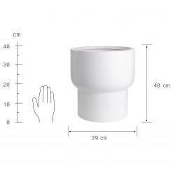 Butlers Pot de fleurs LOFT - Magnésie - Blanc - Diamètre : 39 cm -Pas Cher Décoration Magasin 1000364984 220802 500 SKETCH DETAILS P000000001000364984 sketch