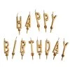 Butlers Ensemble de bougies HAPPY BIRTHDAY - Paraffine - Doré