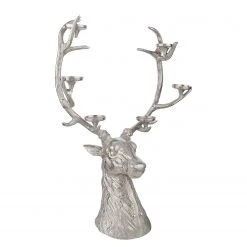 Butlers Bougeoir FOREST KING - Aluminium - Argenté -Pas Cher Décoration Magasin 1000365299 220721 030 DETAILS P000000001000365299