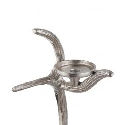 Butlers Bougeoir FOREST KING - Aluminium - Argenté -Pas Cher Décoration Magasin 1000365299 220721 060 DETAILS P000000001000365299