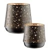 Butlers Photophores LUMINOUS STARS I (lot de 2) - Fer - Noir / Doré