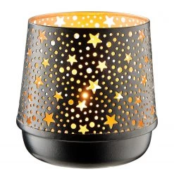 Butlers Photophores LUMINOUS STARS I (lot de 2) - Fer - Noir / Doré -Pas Cher Décoration Magasin 1000365310 220721 060 DETAILS P000000001000365310