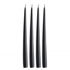 Butlers Bougies fines TAPER (lot de 4) - Paraffine - Noir