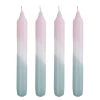 Butlers Bougies DIP-DYE (lot de 4) - Paraffine - Menthe