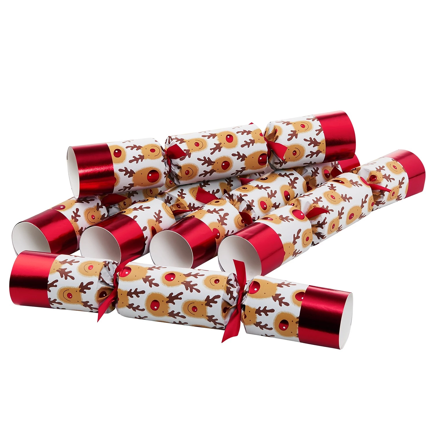 Butlers Déco de Noël X-MAS Rennes (lot de 6) - Papier / Polyester - Rouge / Blanc 1 Butlers Déco de Noël X-MAS Rennes (lot de 6) - Papier / Polyester - Rouge / Blanc