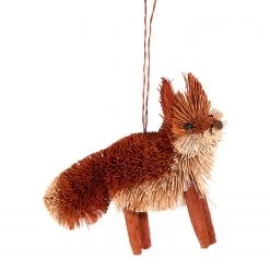 Butlers Décoration de Noël Renard - Paille - Marron