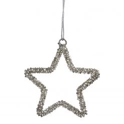 Butlers Décoration de Noël HANG ON Perles - Verre transparent - Argenté