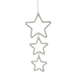 Butlers Décoration de Noël HANG ON Étoile - Fer / Verre - Argenté