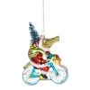 Butlers Décoration de Noël HANG ON Croco vélo - Verre transparent - Vert