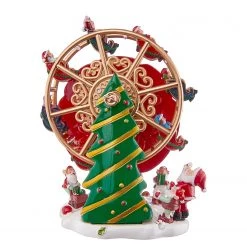 Butlers Boîte à musique X-MAS Grande roue - Aluminium / Polyester - Rouge -Pas Cher Décoration Magasin 1000365493 220728 050 DETAILS P000000001000365493