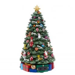 Butlers Boîte à musique X-Mas XL sapin de Noël - Aluminium / Polyester - Vert -Pas Cher Décoration Magasin 1000365511 220728 050 DETAILS P000000001000365511